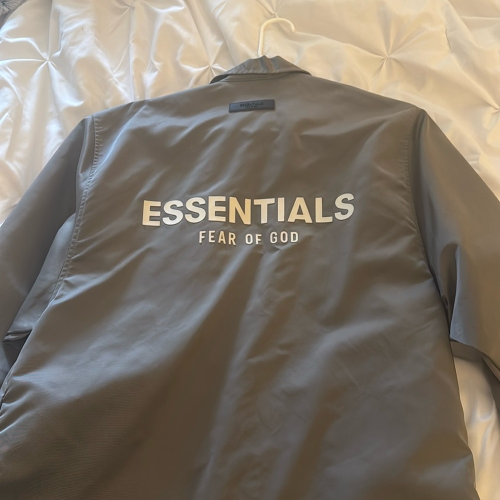 Fear of God Essentials Gray Shirt Jacket